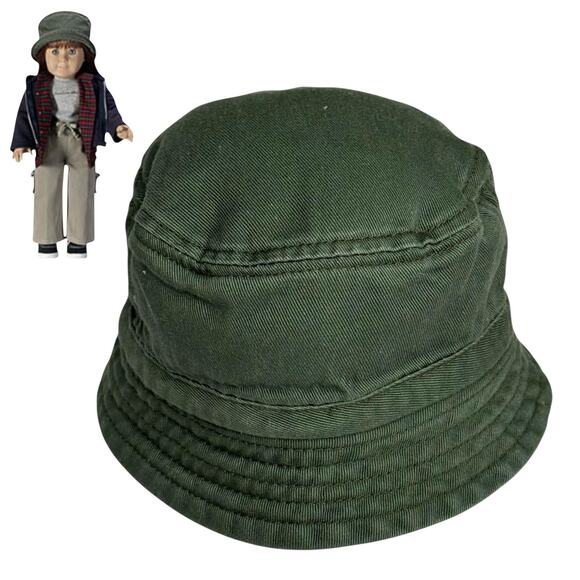 American Girl Pleasant Company BUCKET HAT Green Cargo Plaid Set Doll Accessory - Picture 2 of 8